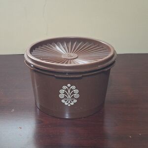 Vintage Tupperware Brown Plastic Container